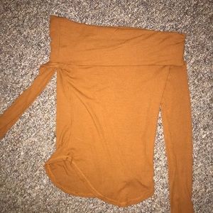Burnt orange Off the shoulder